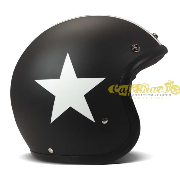 Casco moto jet DMD Vintage Star Black